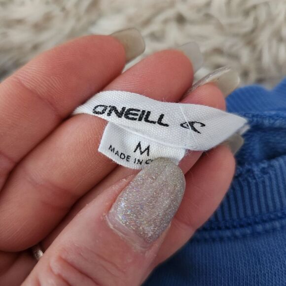 O'Neill Surf Light Blue Distressed Crewneck Sweatshirt Women's Size Medium - Picture 4 of 12